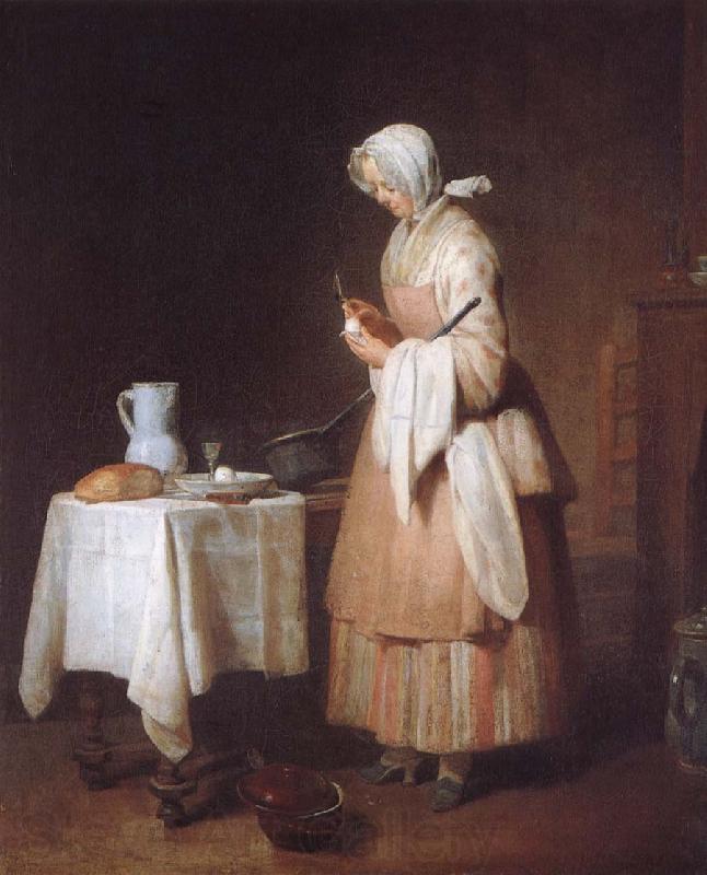 Jean Baptiste Simeon Chardin Barnjungfrun Norge oil painting art